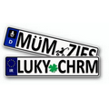 Custom Embossed European License Plate (4 1/2"x20 1/2")